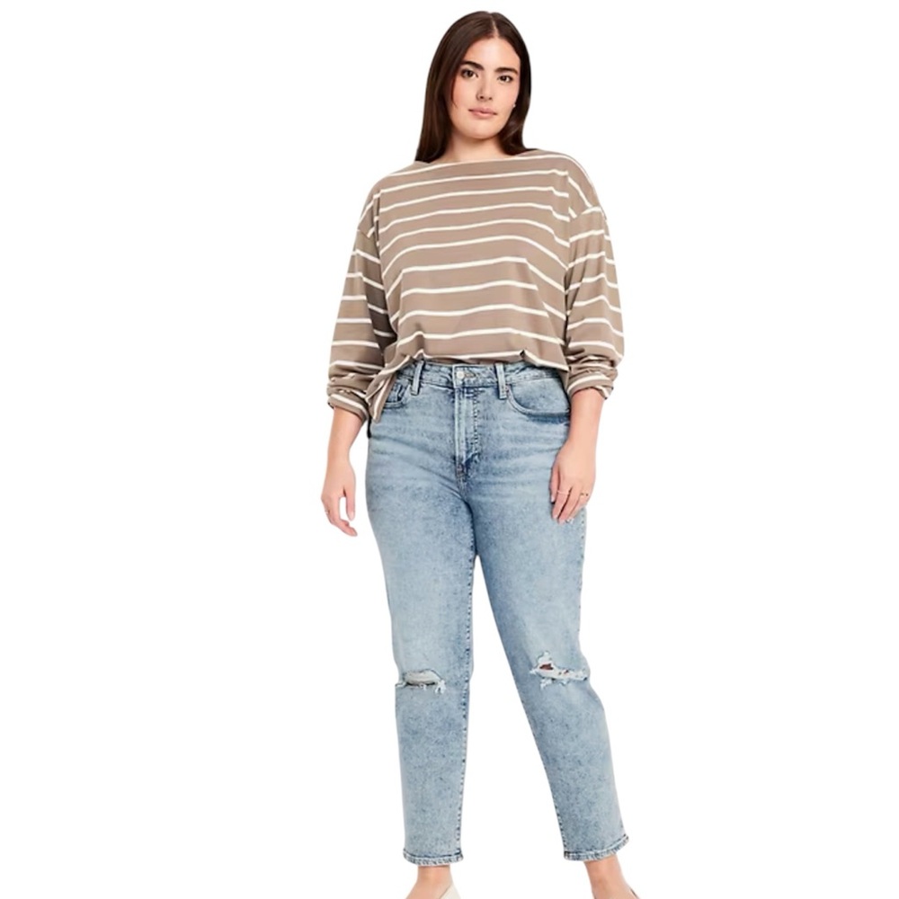 Old Navy High Waisted OG Straight Leg Ankle Light Wash Women’s Jeans Size: 16